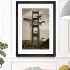 Whale Watching at the Golden Gate Bridge by David Loblaw on GIANT ART - gray photo illustration