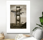 Whale Watching at the Golden Gate Bridge by David Loblaw on GIANT ART - gray photo illustration