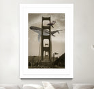 Whale Watching at the Golden Gate Bridge by David Loblaw on GIANT ART - gray photo illustration