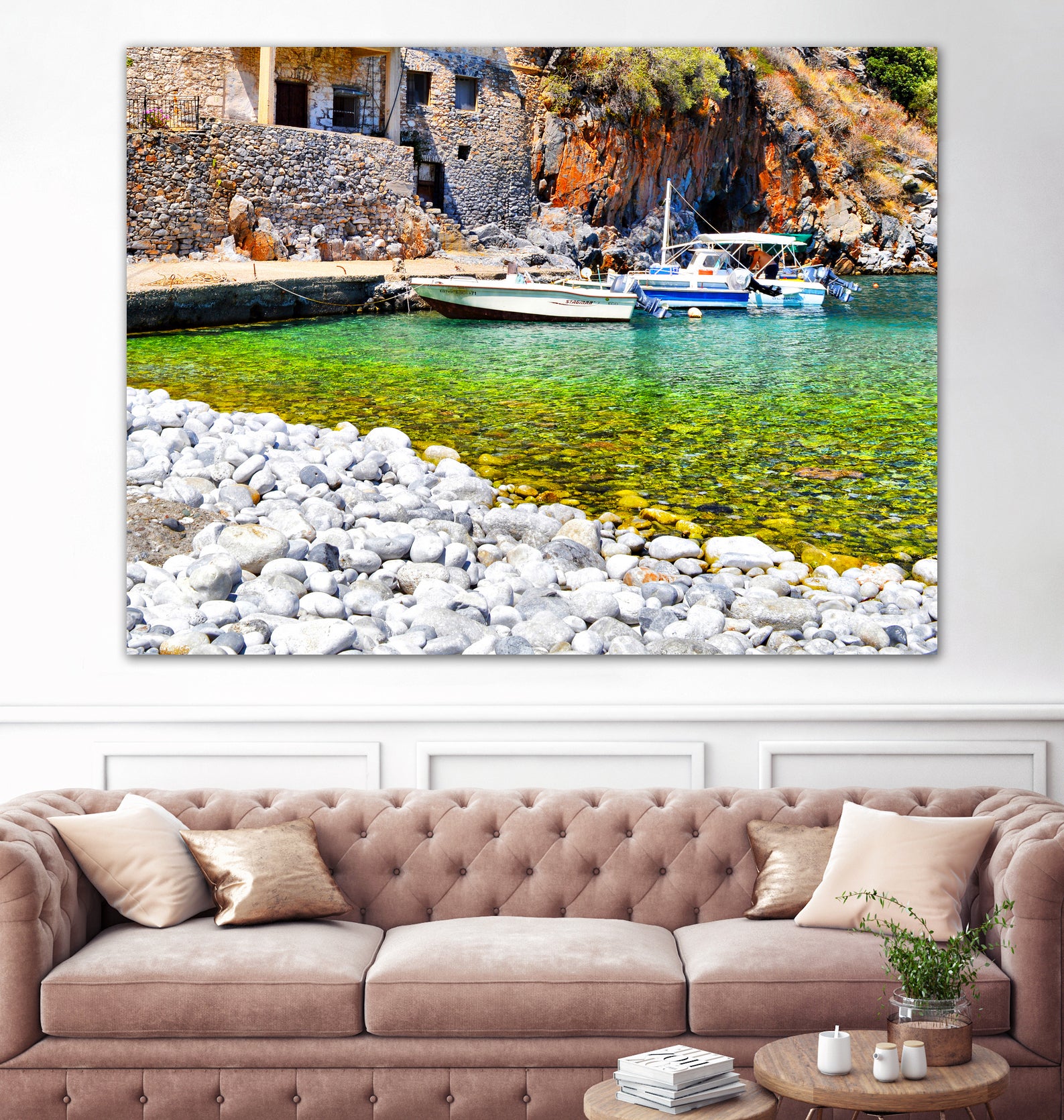 alypa beach mani greece by Haris Kavalla on GIANT ART - green photo illustration