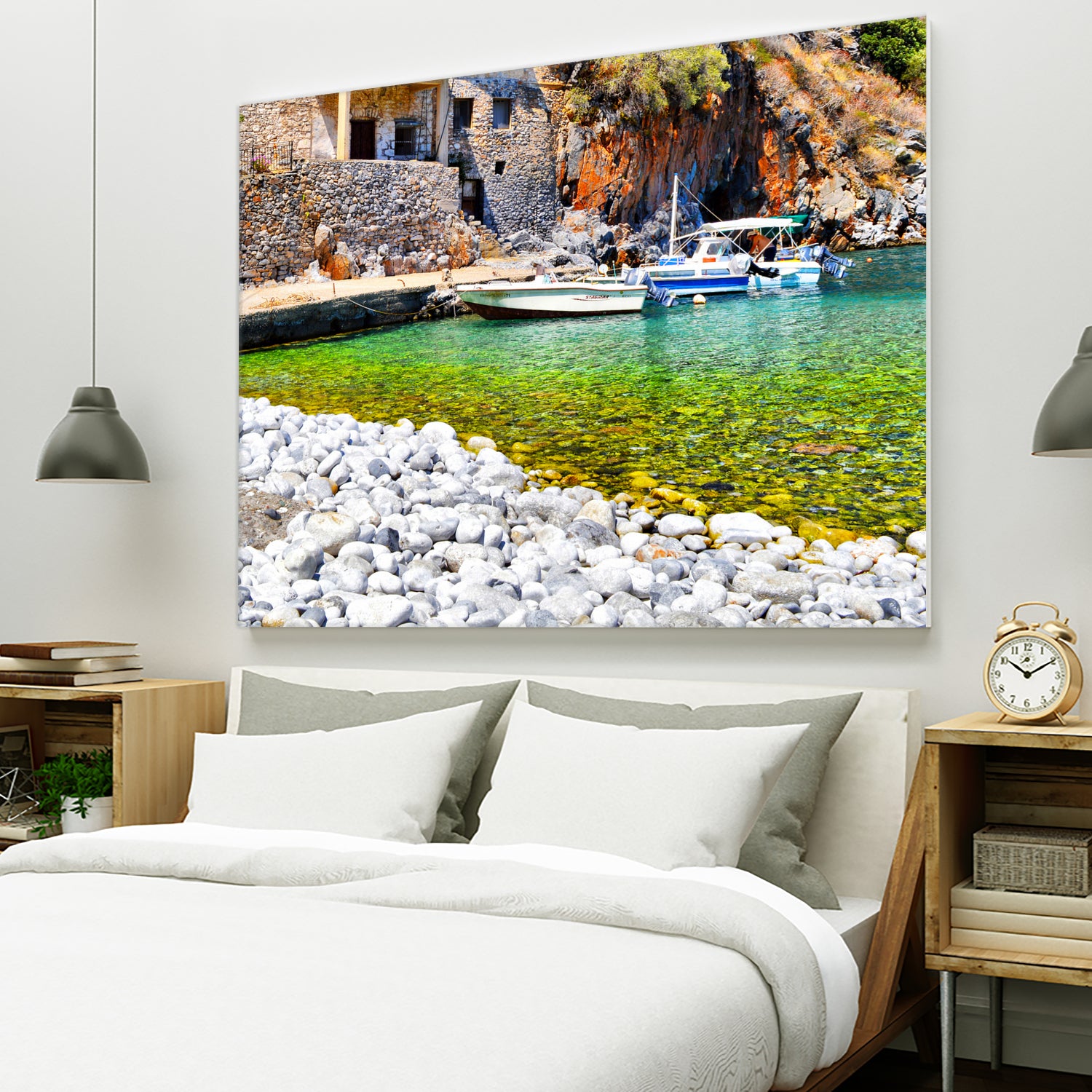 alypa beach mani greece by Haris Kavalla on GIANT ART - green photo illustration