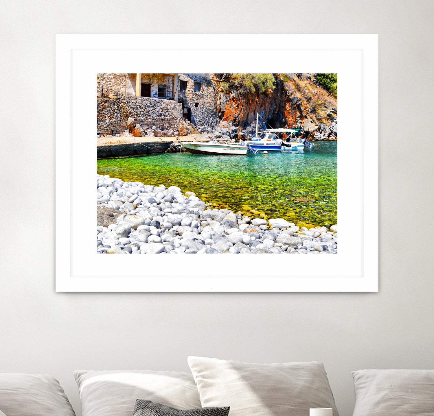 alypa beach mani greece by Haris Kavalla on GIANT ART - green photo illustration