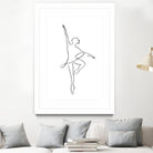 Ballerina Line Art by Jessica Carvalho on GIANT ART - black digital drawing