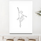 Ballerina Line Art by Jessica Carvalho on GIANT ART - black digital drawing