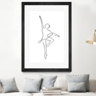 Ballerina Line Art by Jessica Carvalho on GIANT ART - black digital drawing