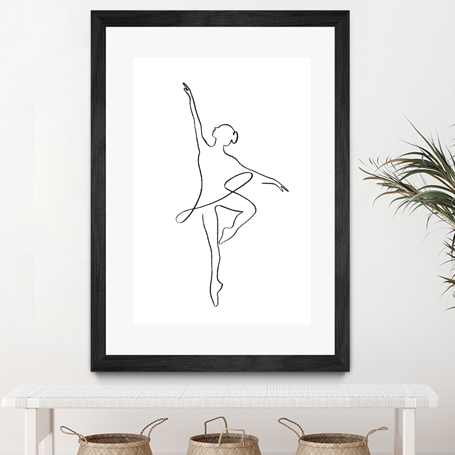 Ballerina Line Art by Jessica Carvalho on GIANT ART - black digital drawing