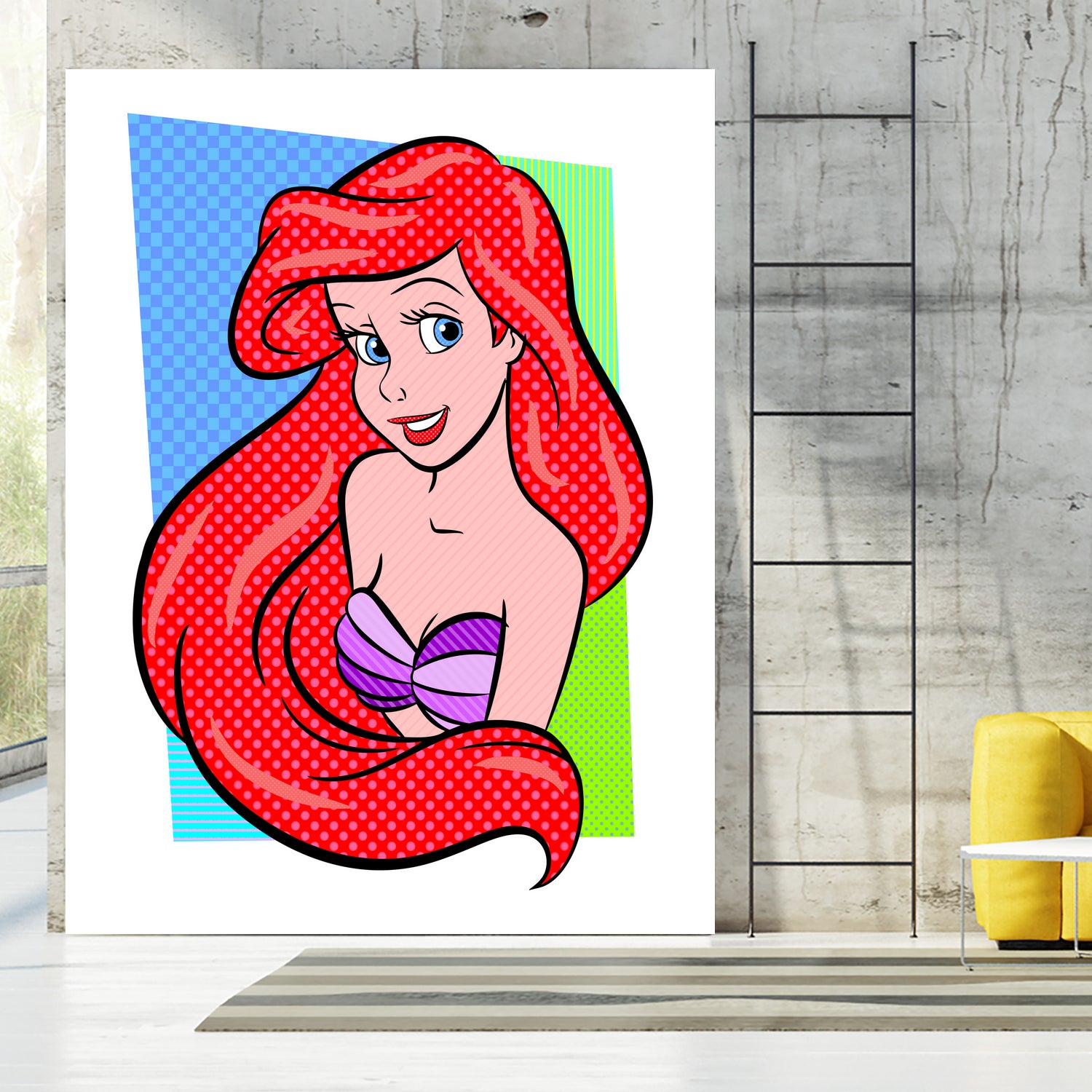 Ariel | The Little Mermaid | Pop Art by William Cuccio on GIANT ART - red digital painting