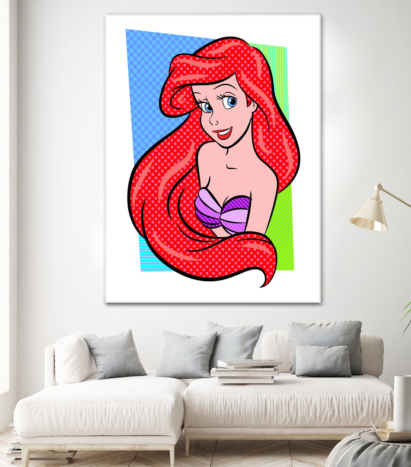 Ariel | The Little Mermaid | Pop Art by William Cuccio on GIANT ART - red digital painting