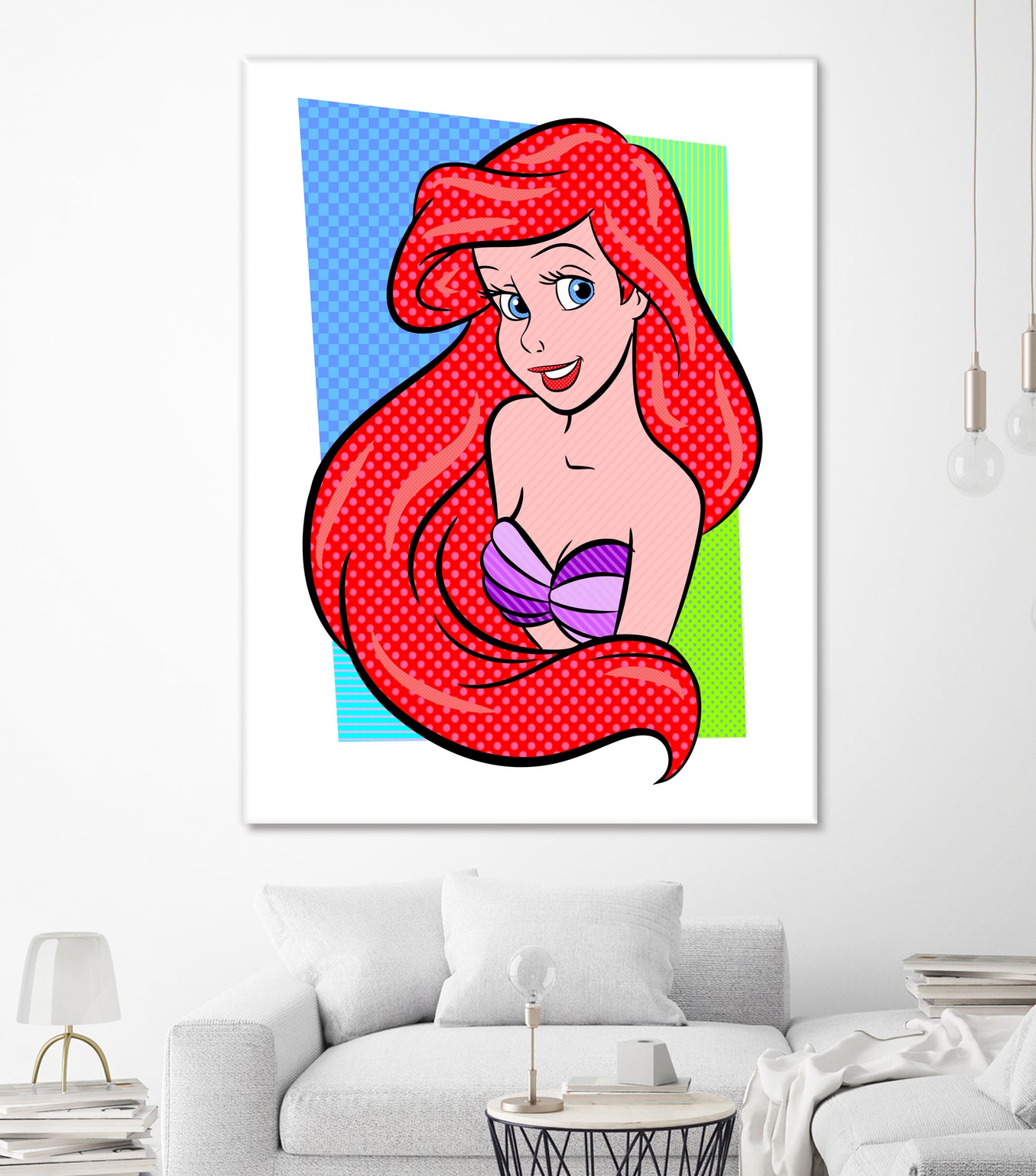 Ariel | The Little Mermaid | Pop Art by William Cuccio on GIANT ART - red digital painting