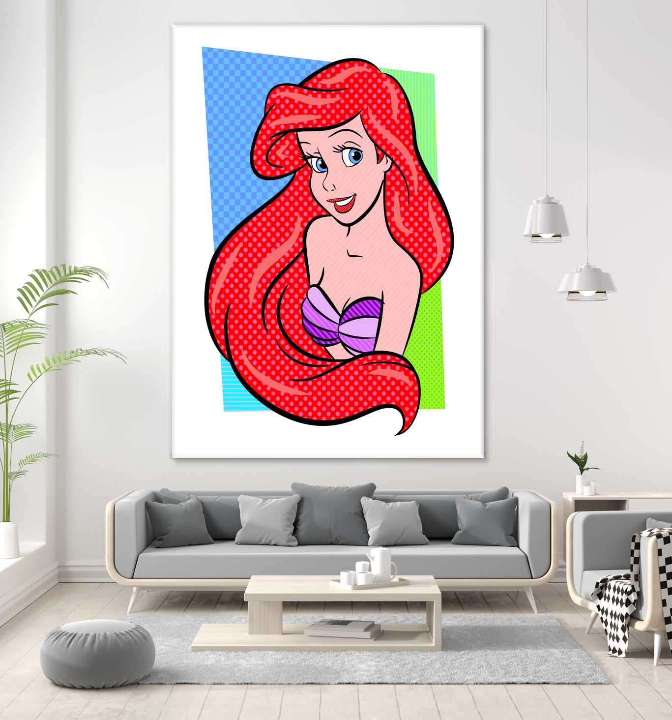 Ariel | The Little Mermaid | Pop Art by William Cuccio on GIANT ART - red digital painting