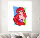 Ariel | The Little Mermaid | Pop Art by William Cuccio on GIANT ART - red digital painting