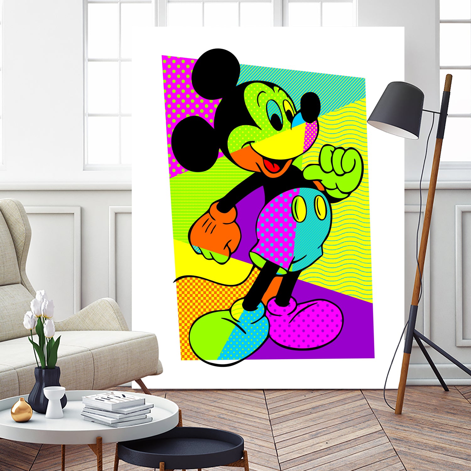 Mickey Mouse | Pop Art by William Cuccio on GIANT ART - green digital painting