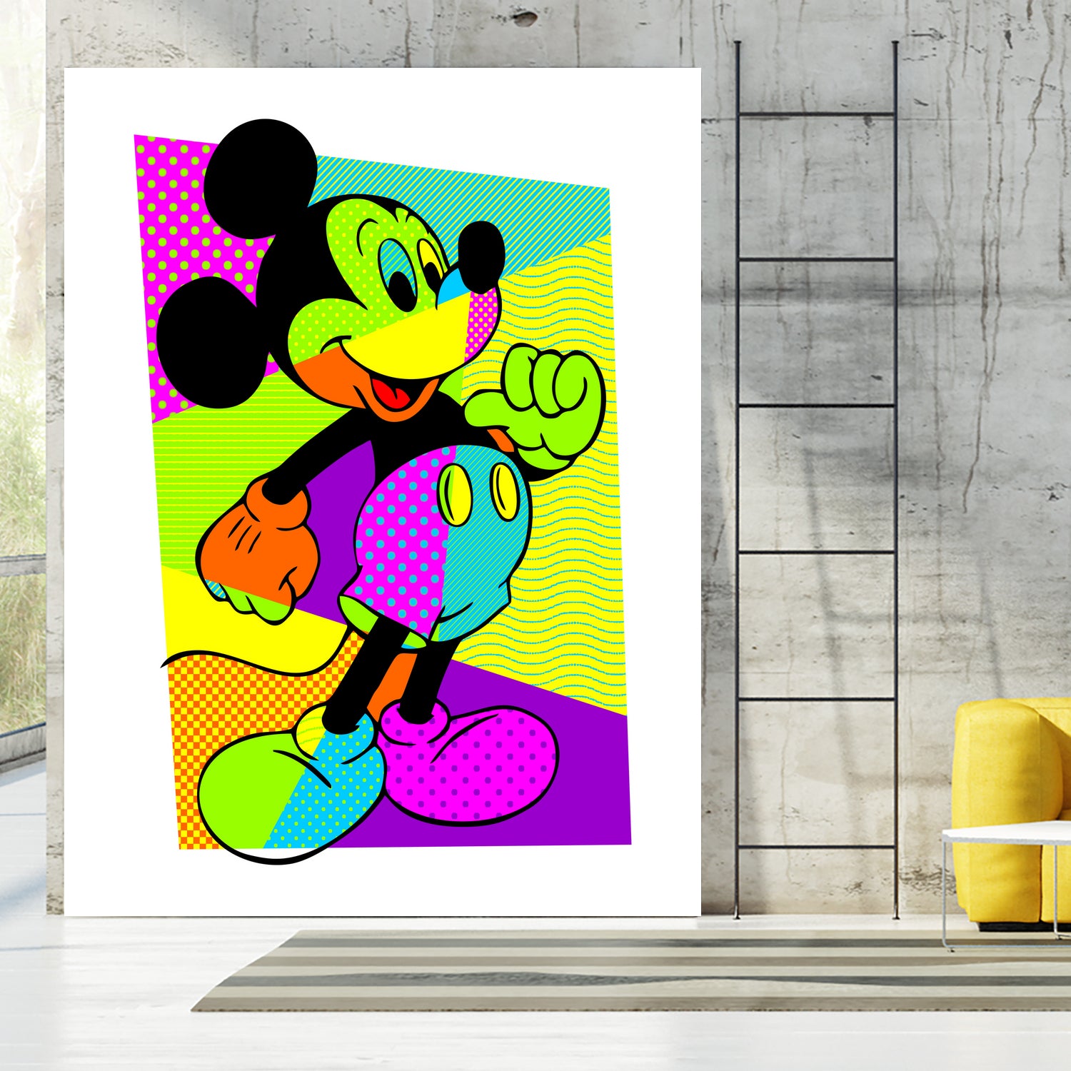 Mickey Mouse | Pop Art by William Cuccio on GIANT ART - green digital painting