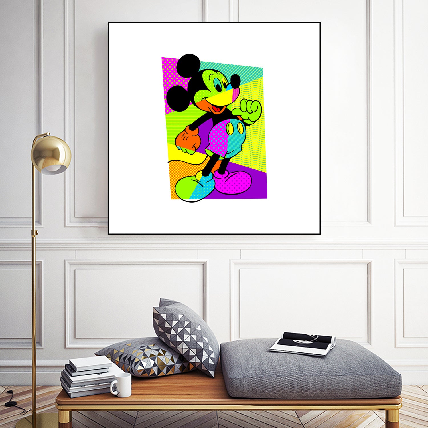 Mickey Mouse | Pop Art by William Cuccio on GIANT ART - green digital painting