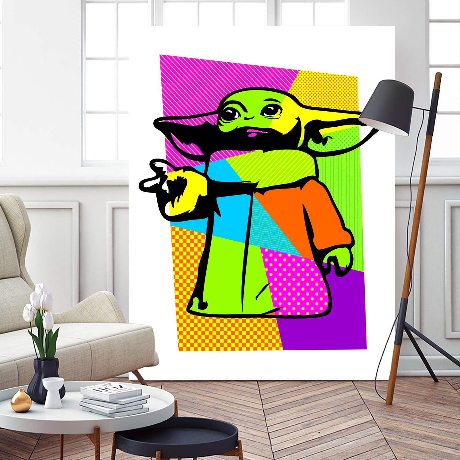 The Child | Baby Yoda | Mandalorian | Pop Art by William Cuccio on GIANT ART - green digital painting