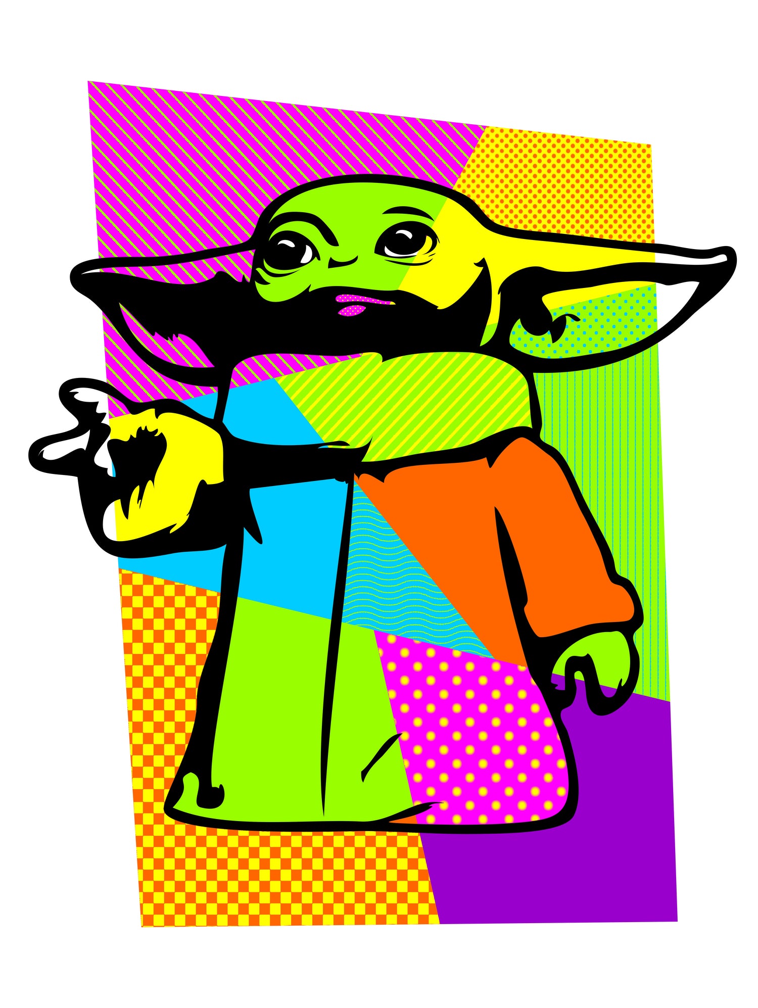 The Child | Baby Yoda | Mandalorian | Pop Art by William Cuccio on GIANT ART - green digital painting