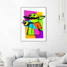 The Child | Baby Yoda | Mandalorian | Pop Art by William Cuccio on GIANT ART - green digital painting