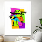 The Child | Baby Yoda | Mandalorian | Pop Art by William Cuccio on GIANT ART - green digital painting