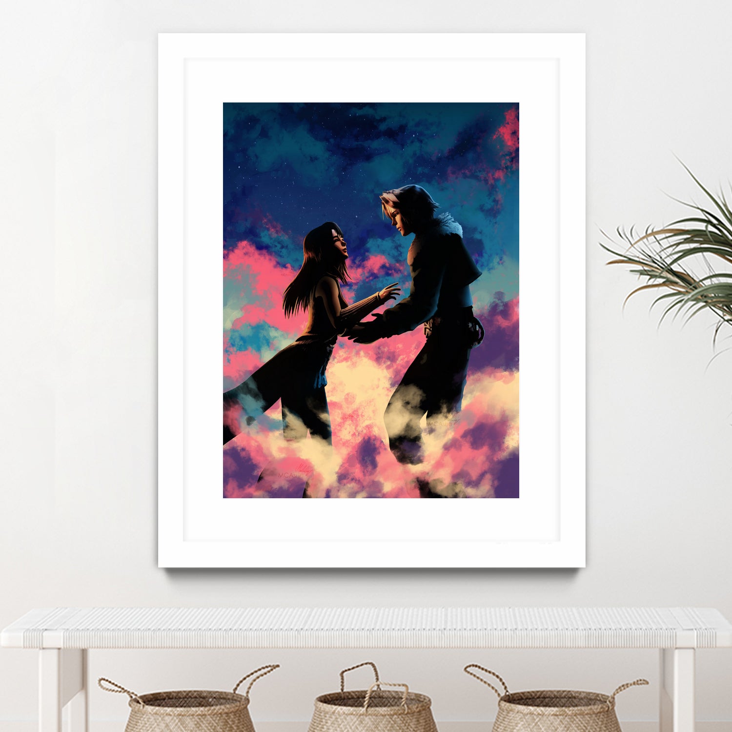 Squall and Rinoa couple FFVIII by MCAshe 24 on GIANT ART - blue digital painting