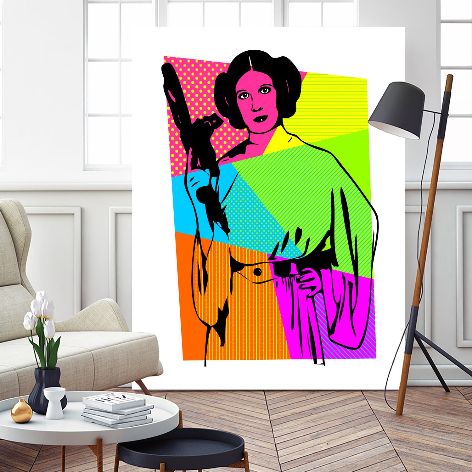 Princess Leia | Star Wars | Pop Art by William Cuccio on GIANT ART - pink digital painting