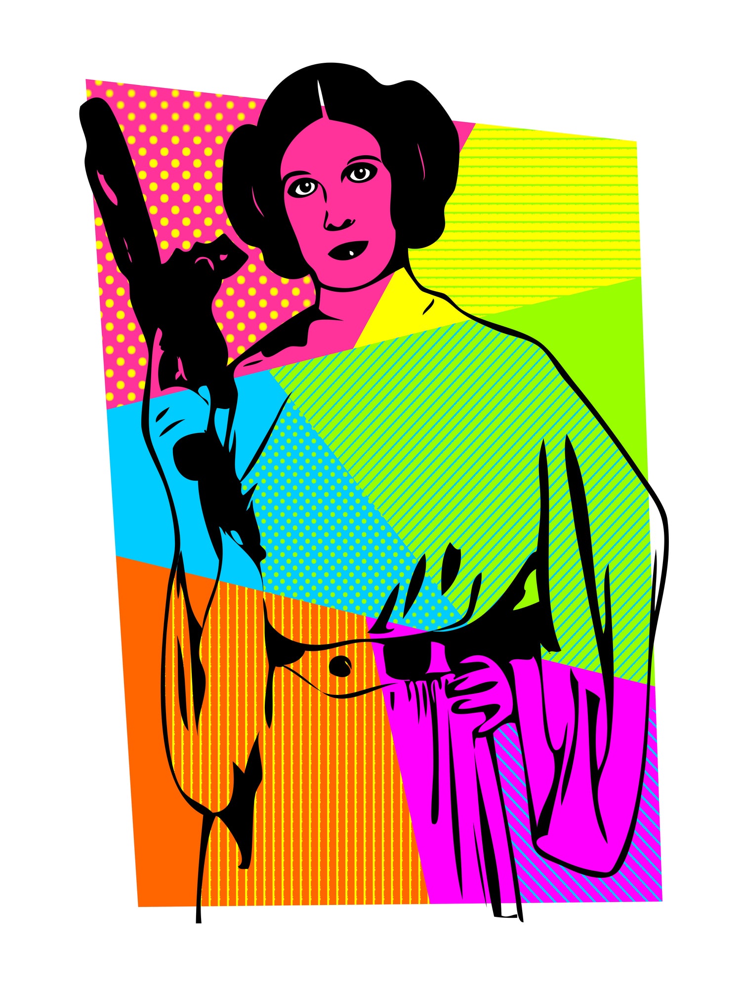 Princess Leia | Star Wars | Pop Art by William Cuccio on GIANT ART - pink digital painting