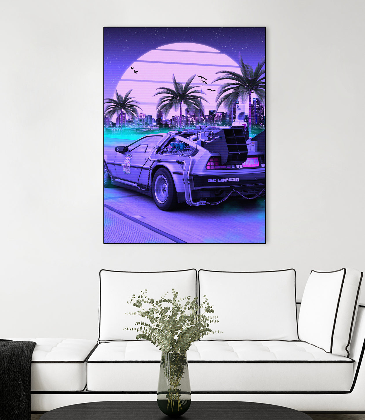 80s Delorean Cars by Muhammad Daffa Umar on GIANT ART - fuchsia photo manipulation