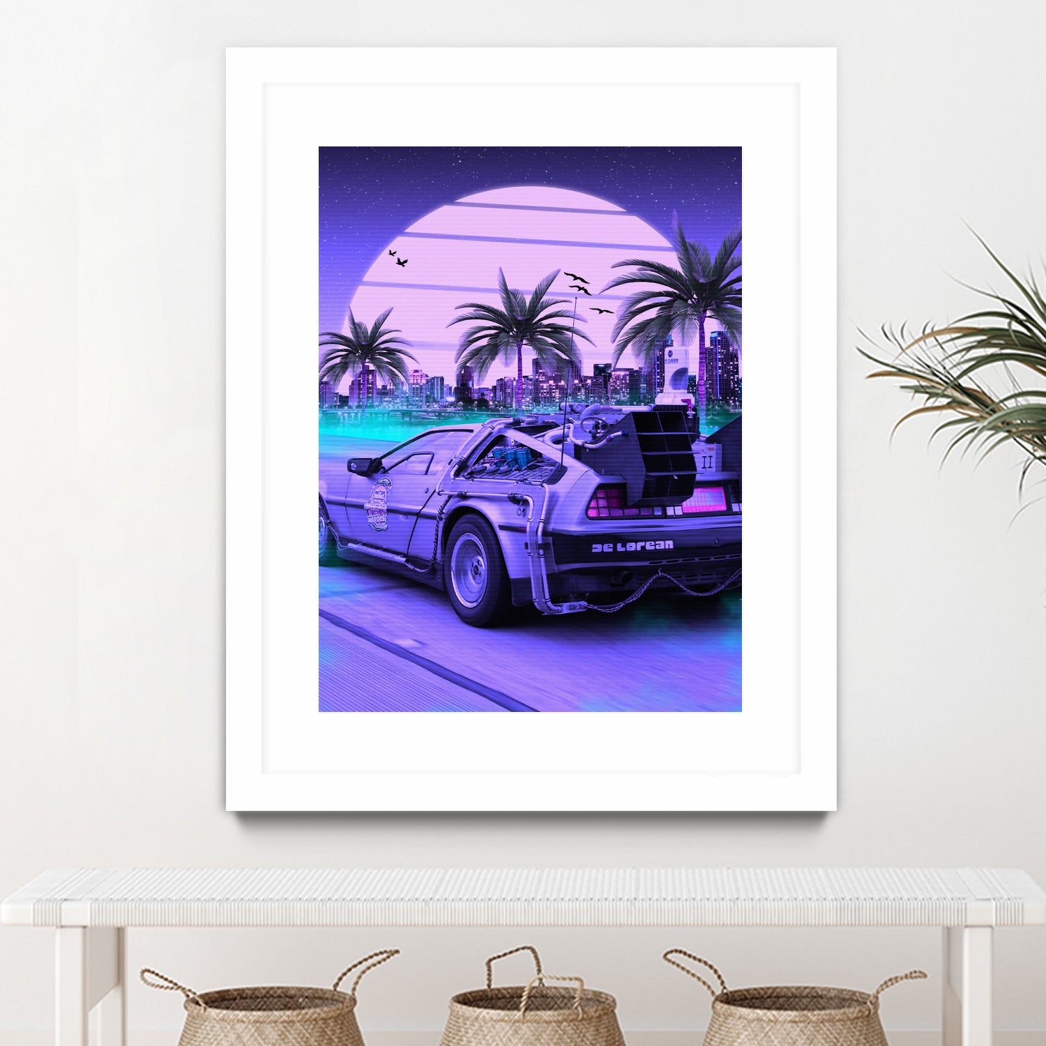 80s Delorean Cars by Muhammad Daffa Umar on GIANT ART - fuchsia photo manipulation