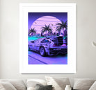 80s Delorean Cars by Muhammad Daffa Umar on GIANT ART - fuchsia photo manipulation