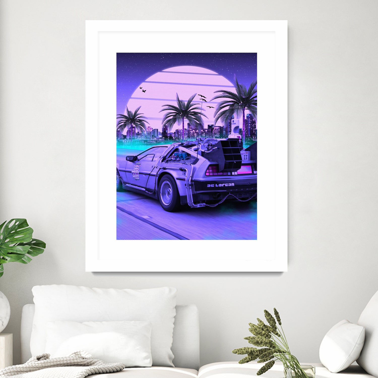 80s Delorean Cars by Muhammad Daffa Umar on GIANT ART - fuchsia photo manipulation