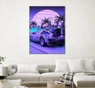 80s Delorean Cars by Muhammad Daffa Umar on GIANT ART - fuchsia photo manipulation