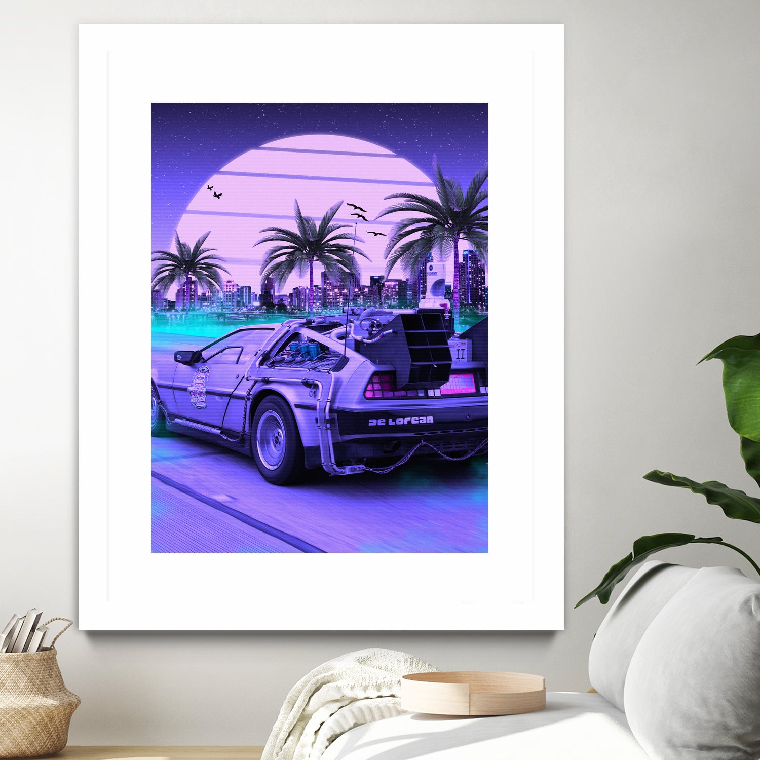 80s Delorean Cars by Muhammad Daffa Umar on GIANT ART - fuchsia photo manipulation