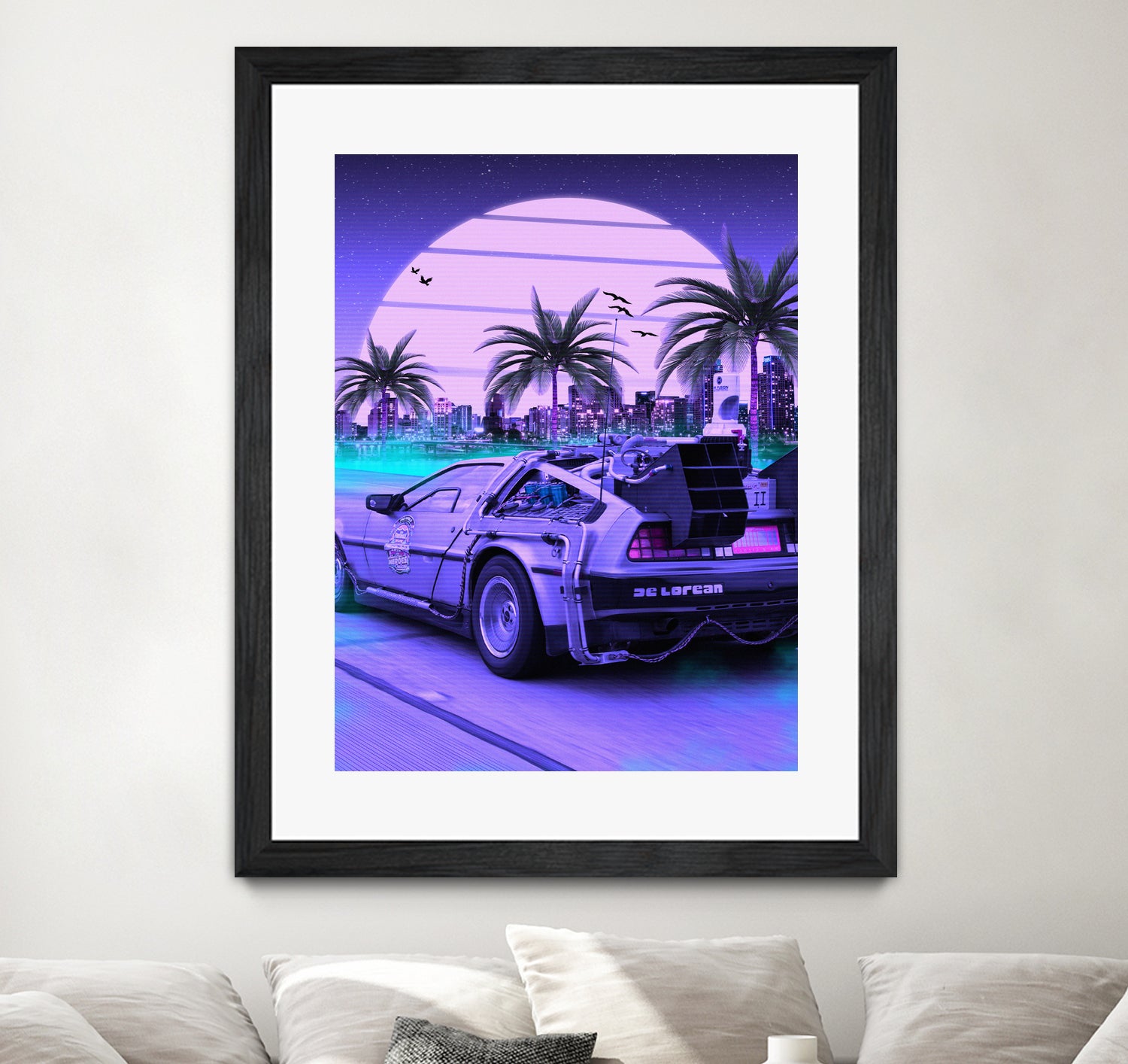 80s Delorean Cars by Muhammad Daffa Umar on GIANT ART - fuchsia photo manipulation