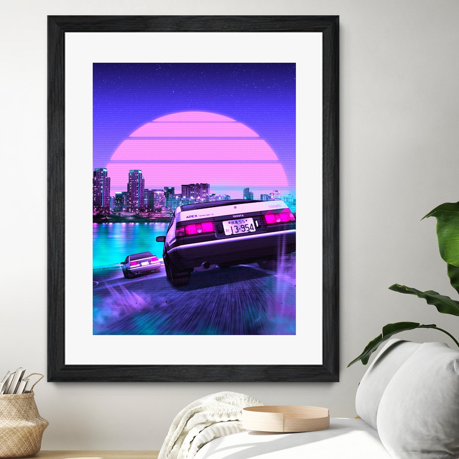 Initial D retrowave by Muhammad Daffa Umar on GIANT ART - fuchsia photo manipulation