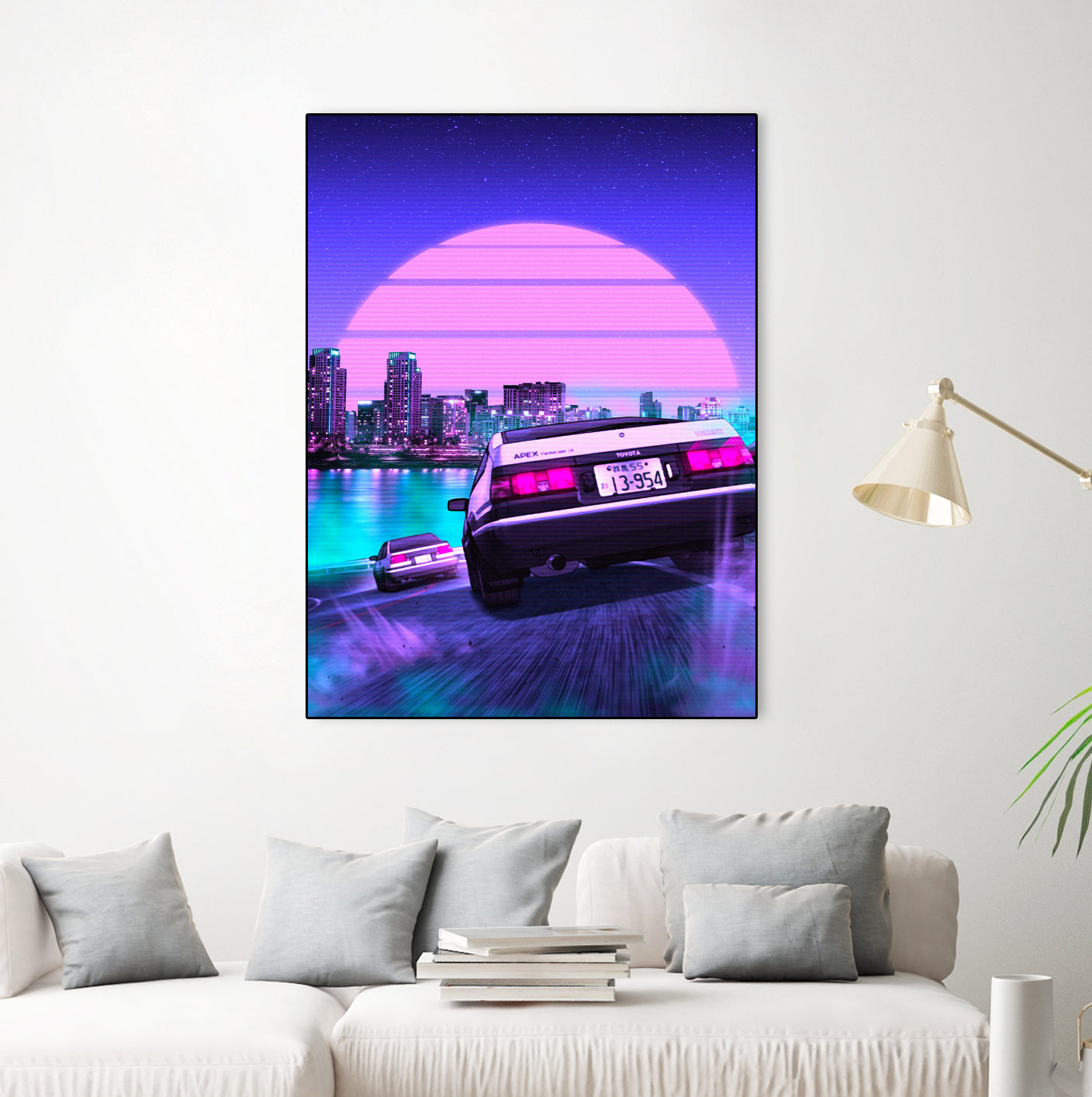 Initial D retrowave by Muhammad Daffa Umar on GIANT ART - fuchsia photo manipulation