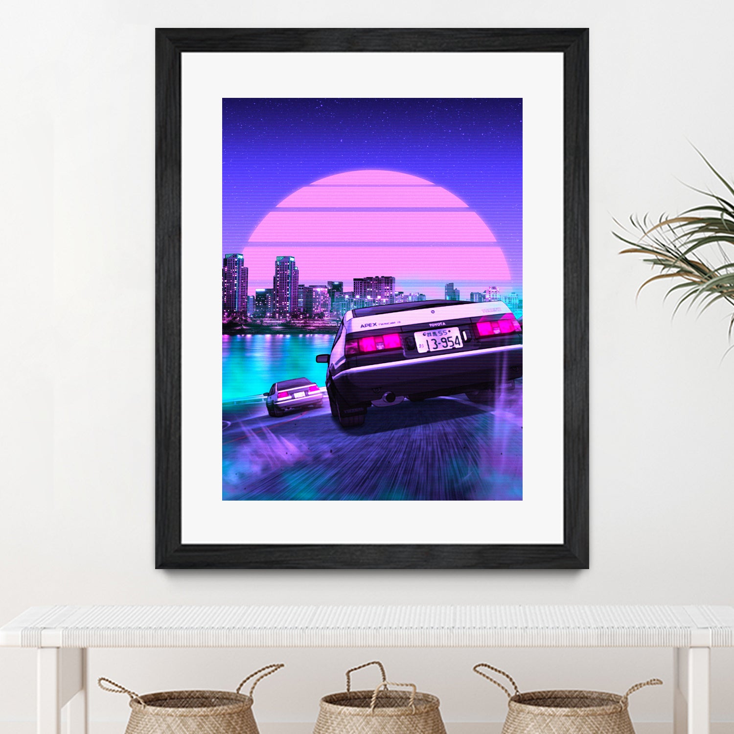 Initial D retrowave by Muhammad Daffa Umar on GIANT ART - fuchsia photo manipulation