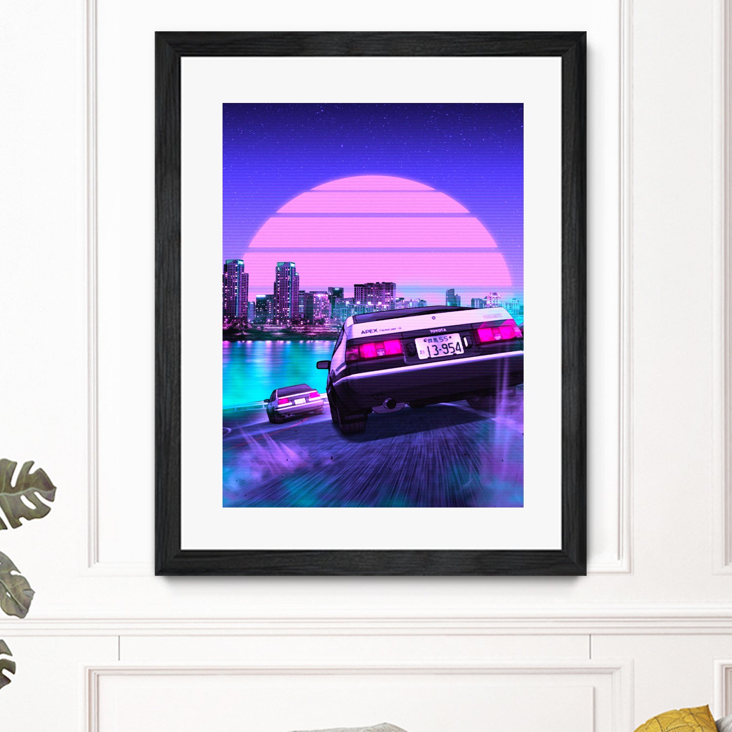 Initial D retrowave by Muhammad Daffa Umar on GIANT ART - fuchsia photo manipulation