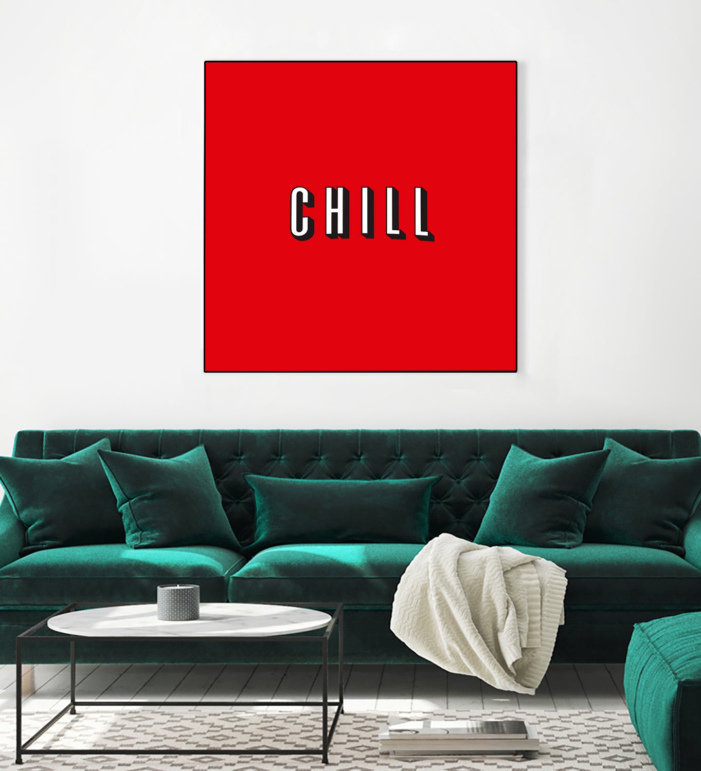 CHILL by Mike Tyau on GIANT ART - white typography