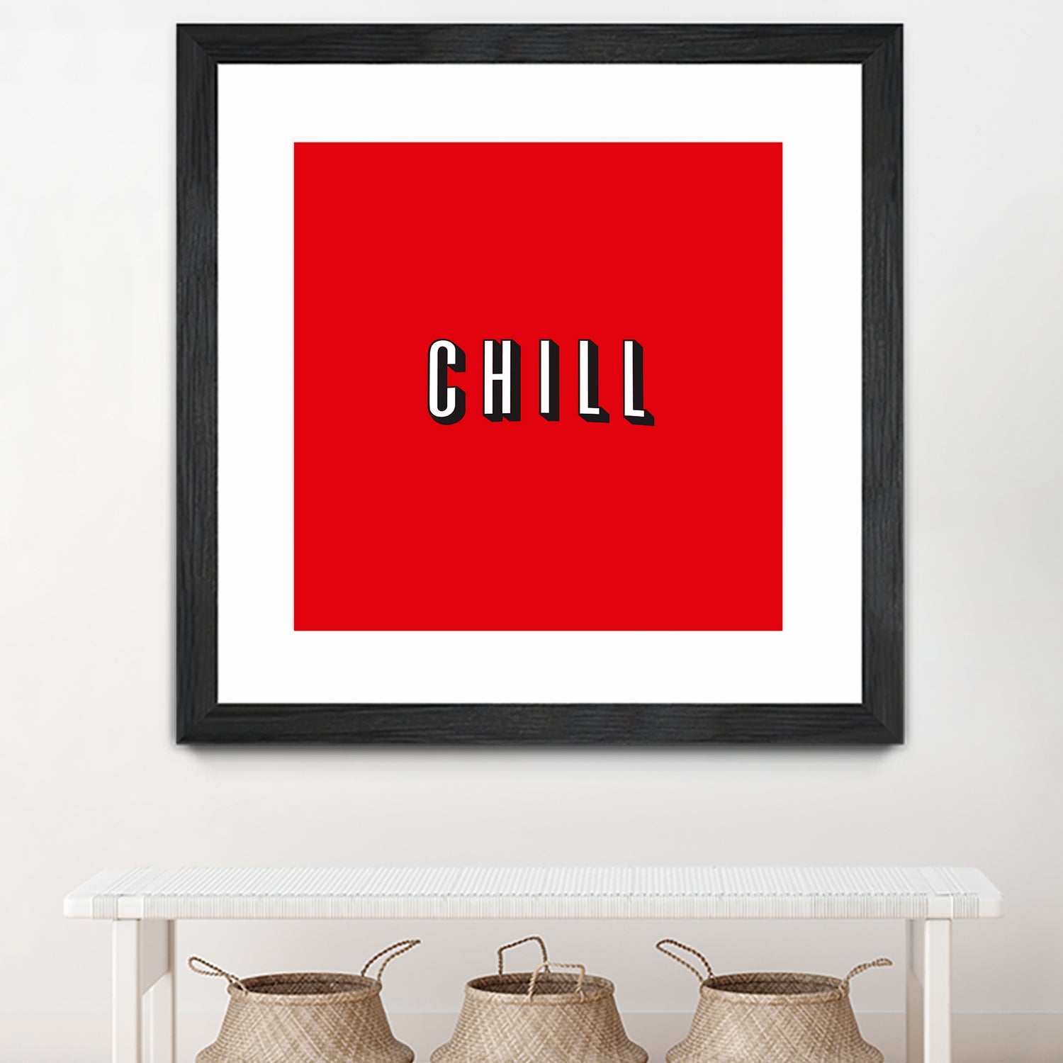 CHILL by Mike Tyau on GIANT ART - white typography