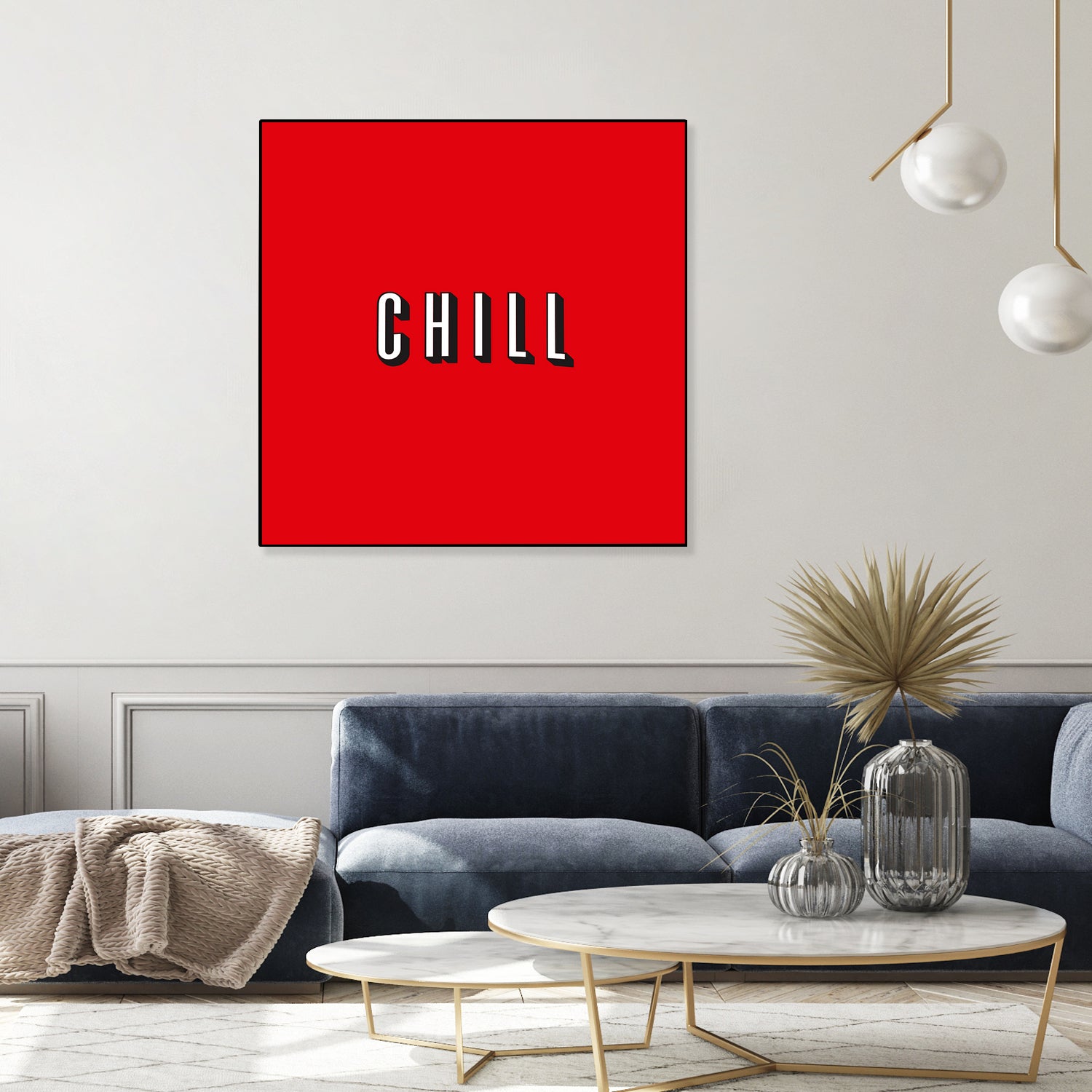 CHILL by Mike Tyau on GIANT ART - white typography