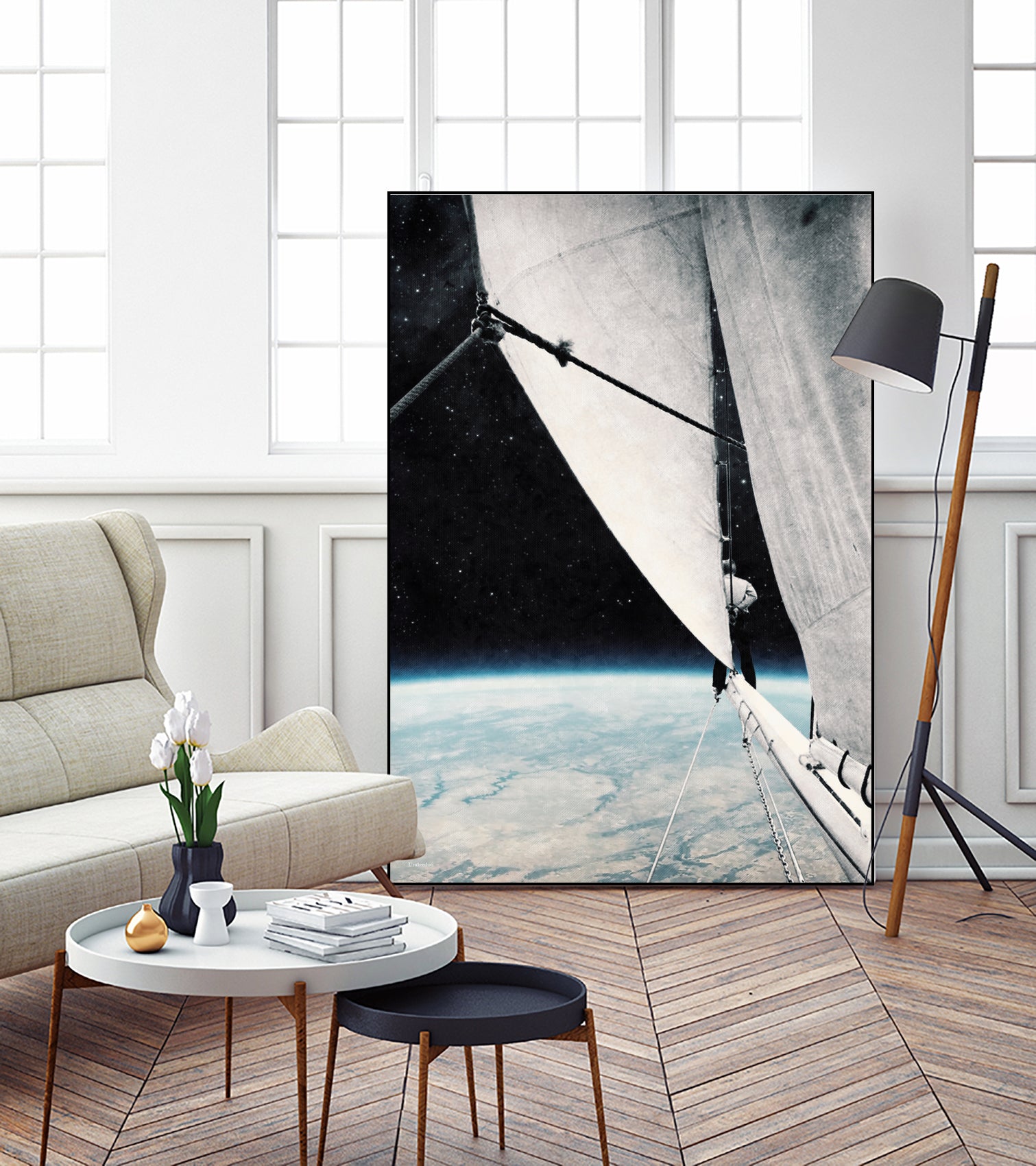 Sailing in space ... by Menelaos Trompoukis on GIANT ART - black digital painting