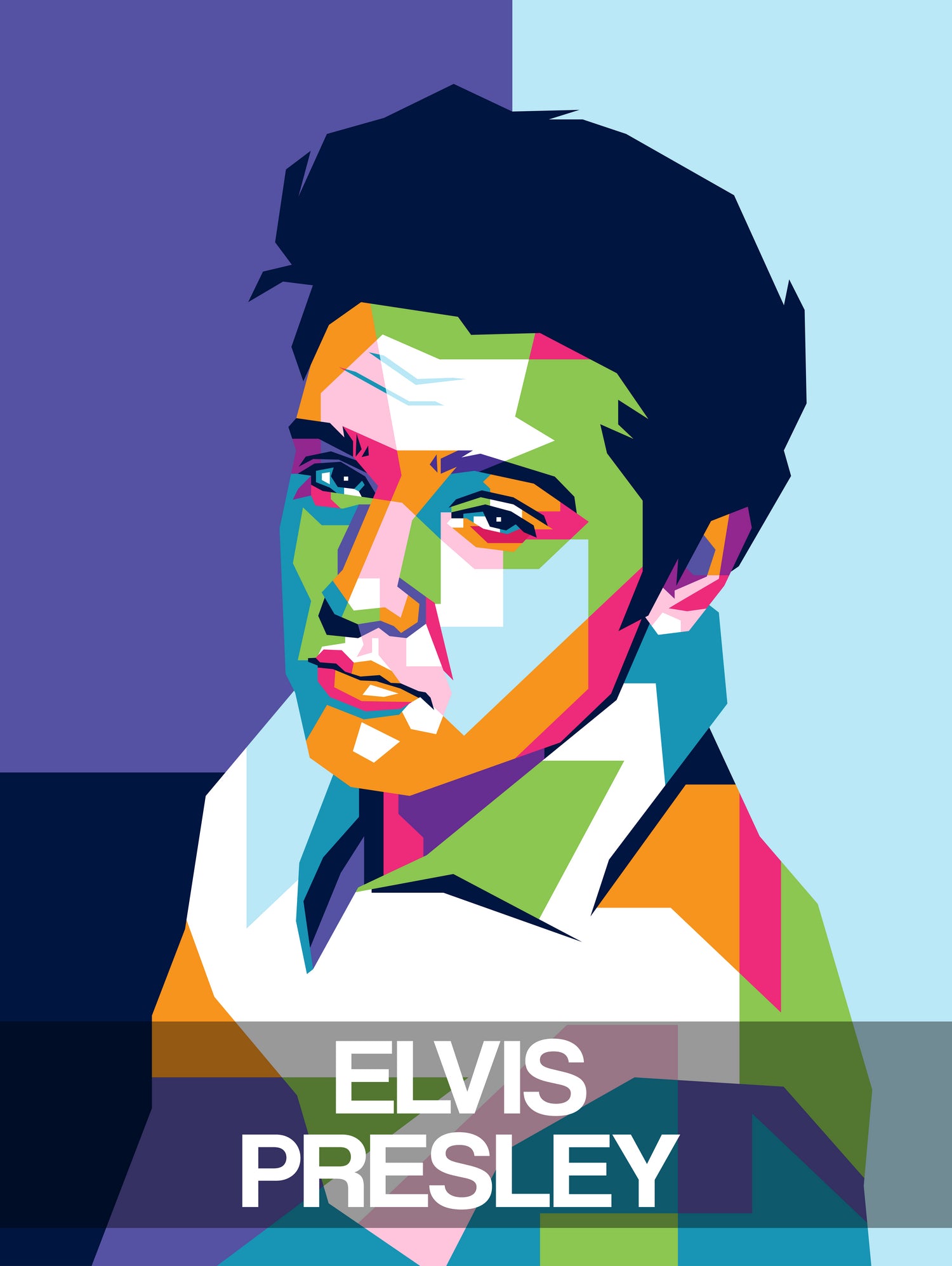 Elvis Presley by Art Style on GIANT ART - white digital drawing