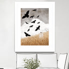 Walter and The Crows by Katherine Blower on GIANT ART - gray digital painting