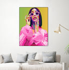 Cardi B Poster Print, Colorful Pop-Art, Wall Art Gift by kim huynh on GIANT ART - pink digital painting