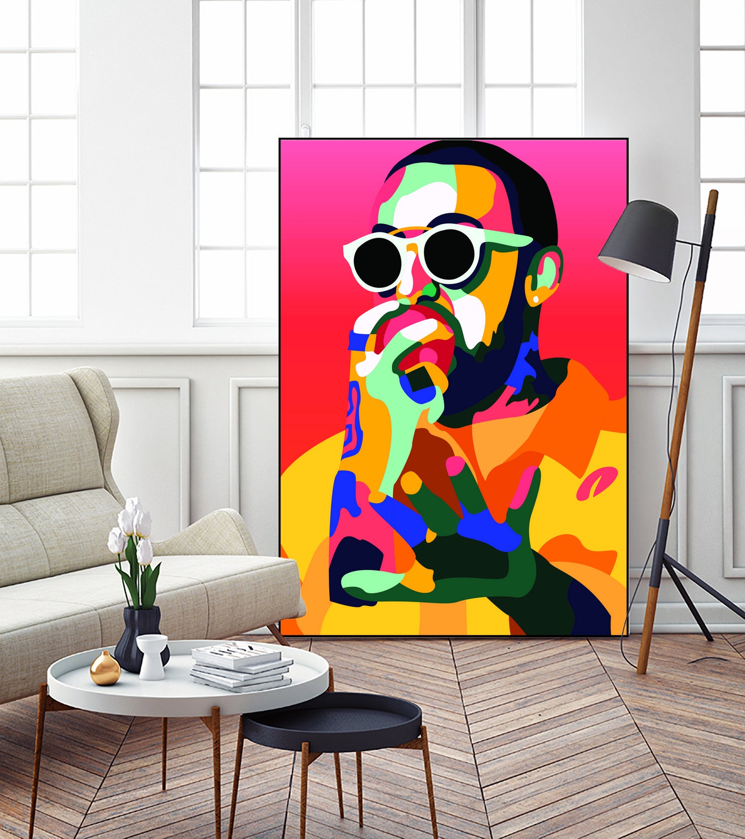 Mac Miller Inspired Pop-art Tribute Music Poster, Wall Art by kim huynh on GIANT ART - red digital painting