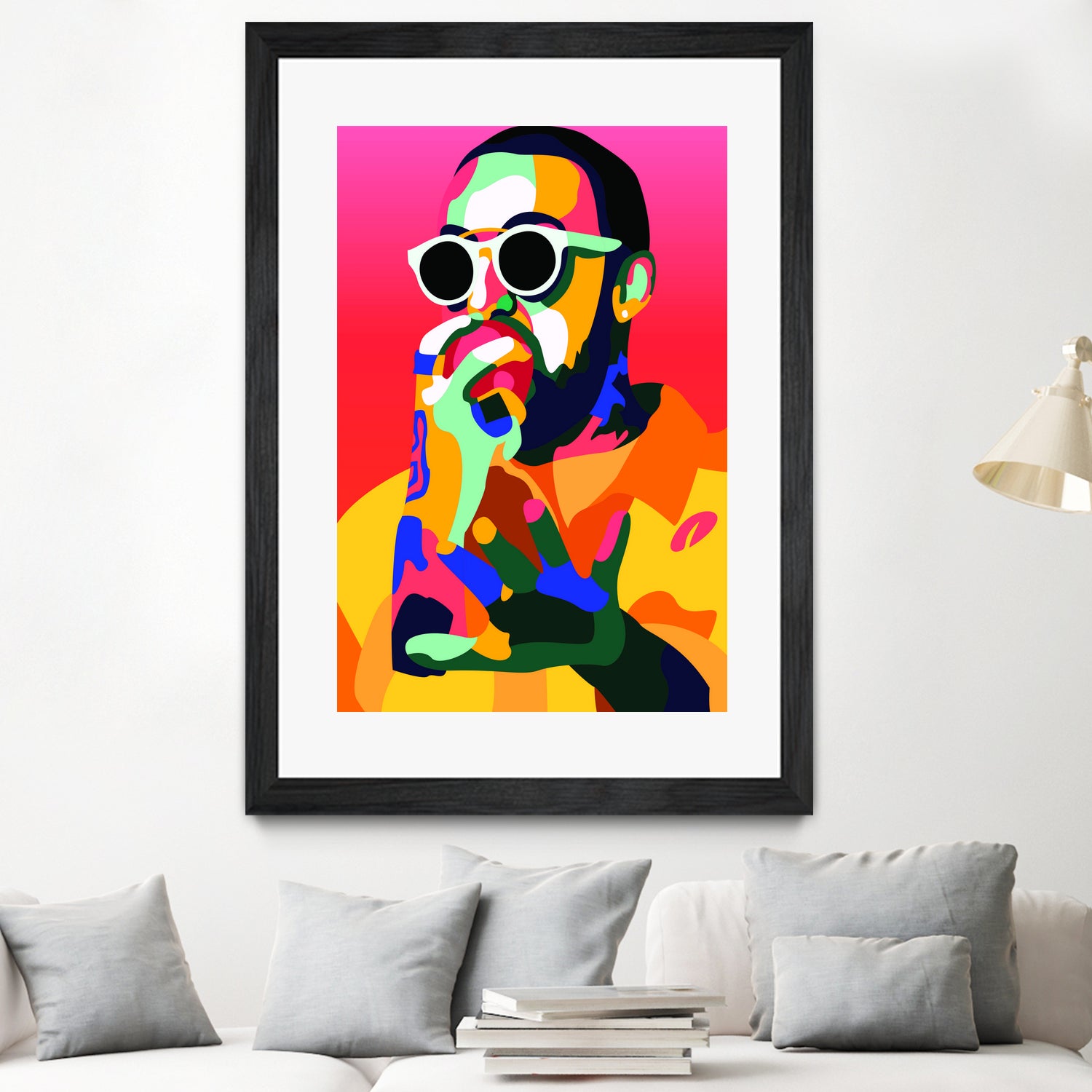 Mac Miller Inspired Pop-art Tribute Music Poster, Wall Art by kim huynh on GIANT ART - red digital painting