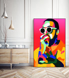 Mac Miller Inspired Pop-art Tribute Music Poster, Wall Art by kim huynh on GIANT ART - red digital painting