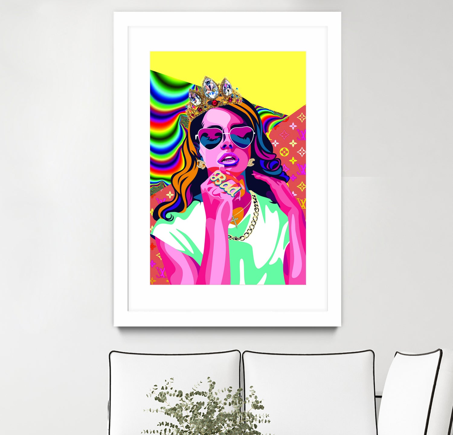 Lana del Rey Poster, Pop Art Wall Art by kim huynh on GIANT ART - orange digital painting