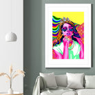 Lana del Rey Poster, Pop Art Wall Art by kim huynh on GIANT ART - orange digital painting