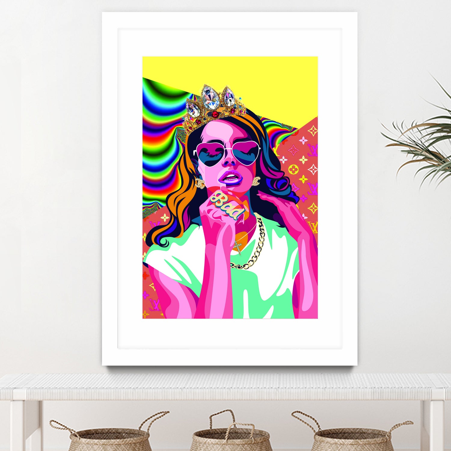 Lana del Rey Poster, Pop Art Wall Art by kim huynh on GIANT ART - orange digital painting