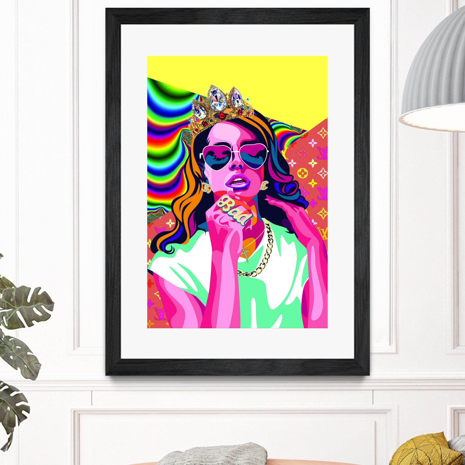 Lana del Rey Poster, Pop Art Wall Art by kim huynh on GIANT ART - orange digital painting